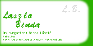 laszlo binda business card